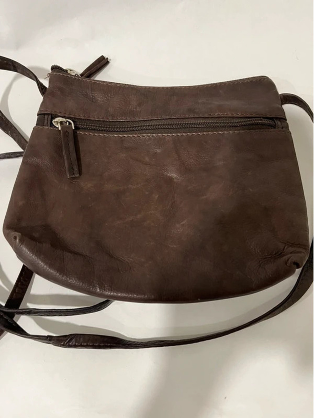 Woman’s brown small shoulder bag purse